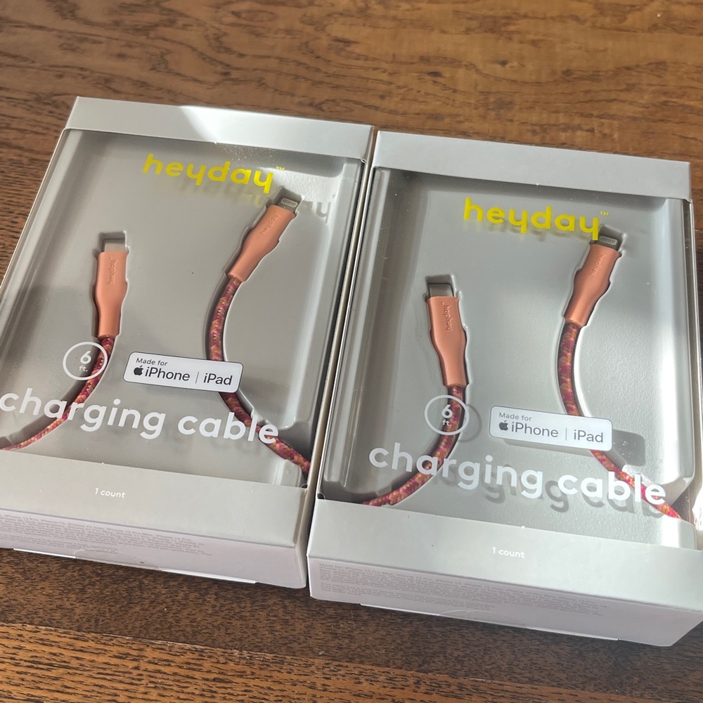 2 Heyday Charging Cable for Apple Devices IPhone Lightning to USB-C